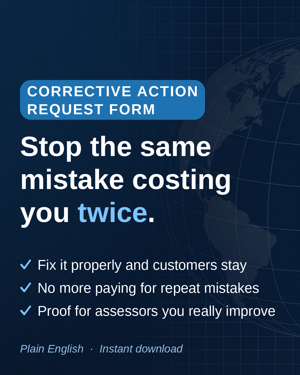 ISO 9001:2026 Corrective Action Request Template