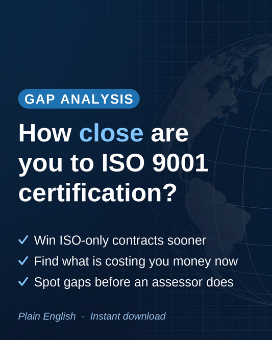 ISO 9001:2026 Gap Analysis Template