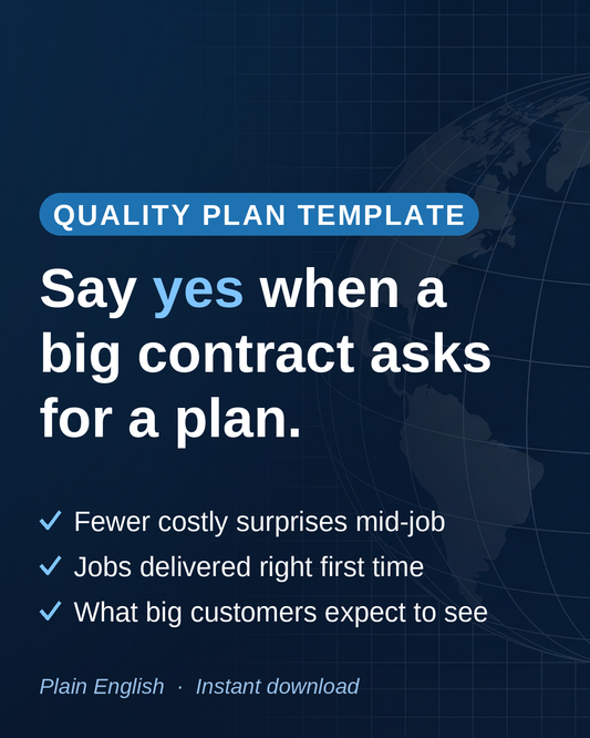 ISO 9001:2026 Quality Plan Template