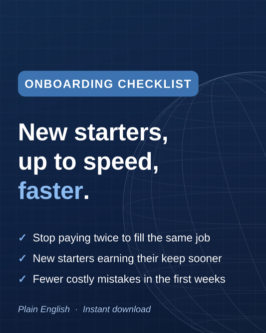 New Employee Onboarding Checklist Template (Word)