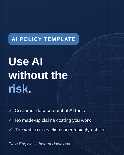 AI policy template in Word, use AI without the risk